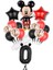 Siyah Rakam Balonlu Mickey Mouse Balon Seti Mini Fare Temalı 1