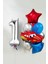 Şimşek Mcqueen Arabalar Temalı Balon Seti 76CM Gümüş Rakam Balonlu Yıldızlı Set 1