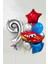 Şimşek Mcqueen Arabalar Temalı Balon Seti 76CM Gümüş Rakam Balonlu Yıldızlı Set 1