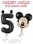 Siyah Rakam Balonlu Mickey Mouse 2li Balon Seti Mini Fare Temalı 1