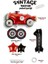 Vintage Race Car Set Arabalar Yarış Arabası Doğum Günü Balon Kırmızı Araba Full Set Rakam Balon 2