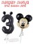 Siyah Rakam Balonlu Mickey Mouse 2li Balon Seti Mini Fare Temalı 1