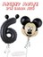 Siyah Rakam Balonlu Mickey Mouse 2li Balon Seti Mini Fare Temalı 1