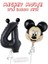 Siyah Rakam Balonlu Mickey Mouse 2li Balon Seti Mini Fare Temalı 1