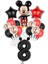 Siyah Rakam Balonlu Mickey Mouse Balon Seti Mini Fare Temalı 1