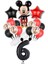 Siyah Rakam Balonlu Mickey Mouse Balon Seti Mini Fare Temalı 1