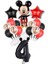 Siyah Rakam Balonlu Mickey Mouse Balon Seti Mini Fare Temalı 1