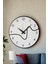 Dekoratif Yeni Modern Caph Beyaz - Siyah Ahşap Duvar Saati 48 cm 4