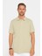 Erkek Klasik Fit Rahat Kesim %100 Pamuk Düz Pike Yeşil Polo Yaka T-Shirt 2