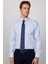 Erkek Slim Fit Dar Kesim Uzun Kollu %100 Pamuk Non-Iron Ütü Gerektirmez Mavi Gömlek 3