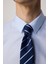 Erkek Slim Fit Dar Kesim Uzun Kollu %100 Pamuk Non-Iron Ütü Gerektirmez Mavi Gömlek 4