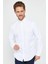 Erkek Slim Fit Dar Kesim Uzun Kollu %100 Pamuk Non-Iron Ütü Gerektirmez Beyaz Gömlek 1
