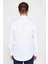 Erkek Slim Fit Dar Kesim Uzun Kollu %100 Pamuk Non-Iron Ütü Gerektirmez Beyaz Gömlek 5