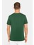 Erkek Slim Fit Dar Kesim Pamuklu Yumuşak Dokulu Esnek Kumaş Düz Basic Yeşil Bisiklet Yaka T-Shirt 5