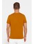 Erkek Slim Fit Dar Kesim Pamuklu Yumuşak Dokulu Esnek Kumaş Düz Basic Taba Bisiklet Yaka T-Shirt 5