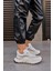 Hilary Beyaz Deri Taşlı Kadın Sneaker 4