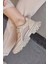 Melissa Bej Deri Taş Aksesuarlı Kadın Sneaker 4