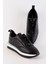Balla Siyah Deri Kadın Sneaker 5