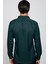 Slim Fit Uzun Kollu Likralı Düz Stretch Yeşil Erkek Gömlek 5