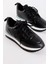 Belenis Siyah Deri Kadın Sneaker 1