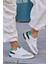 Marsel Beyaz Yeşil Deri Kadın Sneaker 2