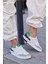 Marsel Beyaz Yeşil Deri Kadın Sneaker 5