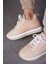 Balla Bej Deri Kadın Sneaker 2