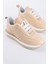Balla Bej Deri Kadın Sneaker 5