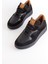 Vontex Siyah Deri Siyah Tabanlı Kadın Sneakers 2