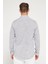 Erkek Slim Fit Dar Kesim Uzun Kollu %100 Pamuk Keten Doku Apoletli Lacivert Gömlek 5