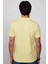 Erkek Slim Fit Dar Kesim %100 Pamuk Düz Pike Sarı Polo Yaka Tişört 5