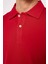 Erkek Slim Fit Dar Kesim %100 Pamuk Desenli Bordo Polo Yaka T-Shirt 4