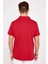 Erkek Slim Fit Dar Kesim %100 Pamuk Desenli Bordo Polo Yaka T-Shirt 5