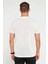 Erkek Slim Fit Dar Kesim Esnek Kumaş Örme Bisiklet Yaka Beyaz T-Shirt 4