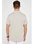 Erkek Slim Fit Dar Kesim %100 Pamuk Desenli Taş Renk Polo Yaka T-Shirt 5