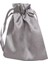 Saten & Parlak Kese Gümüş 10 Adet 9X12 cm Takı, Altın Kesesi (Ipli & Büzgülü) 2