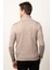 Erkek Slim Fit Dar Kesim Armürlü Fermuarlı Kahve Dik Yaka Kazak 4