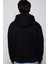 Oversize Geniş Kesim Pamuklu Yumuşak Dokulu İçi Polarlı Basic Siyah Kapüşonlu Sweatshirt 5