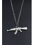 Pubg Keleş Ak-47 Kalaşnikof Gümüş Kaplama Unisex Düz Zincir Kolye kod 927 4