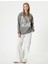5WAL10026IK 931 Antrasit Genc Kız Pamuk Jersey Sweatshirt 2