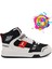 King Uzun Çocuk Sneaker Spor Ayakkabı Siyah - Kırmızı 1
