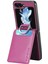 Samsung Galaxy Z Flip6 5g Telefon Kılıfı Kart Yuvası Kickstand Pu+Pc Kapak Parmak Yüzük-Mor (Yurt Dışından) 2