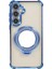 Samsung Galaxy S24 Yan Kalp Desenli Kılıf Ayna-Mavi Kickstand Tpu Telefon Kapağı (Yurt Dışından) 1