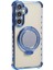 Samsung Galaxy S24 Yan Kalp Desenli Kılıf Ayna-Mavi Kickstand Tpu Telefon Kapağı (Yurt Dışından) 3