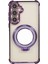 Samsung Galaxy S24 Yan Kalp Desenli Kılıf Kickstand Aynalı Tpu Telefon Kılıfı-Koyu Mor (Yurt Dışından) 1