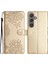 Samsung Galaxy S24 Fe Kılıf Pu Deri Baskı Telefon Kapağı, Kart Yuvası Tutucu Standı-Altın (Yurt Dışından) 1