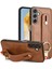 Samsung Galaxy M15 5g Kılıf Şişe Açacağı Bileklik Deri+Pc+Tpu Telefon Kapağı-Kahverengi (Yurt Dışından) 1