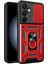 Samsung Galaxy S24 Fe Kılıf Pc+Tpu Kaydırmalı Kamera Kapaklı Kickstand Telefon Kılıfı-Kırmızı (Yurt Dışından) 1