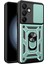 Samsung Galaxy S24 Fe Kılıf Pc+Tpu Kaydırmalı Kamera Kapaklı Kickstand Telefon Kılıfı-Yeşil (Yurt Dışından) 1