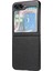 Samsung Galaxy Z Flip6 5g Kılıf Litchi Texture Deri+Sert Pc Telefon Kapağı-Siyah (Yurt Dışından) 3